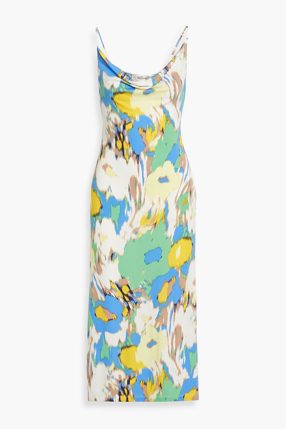 Alik draped printed jersey midi dress