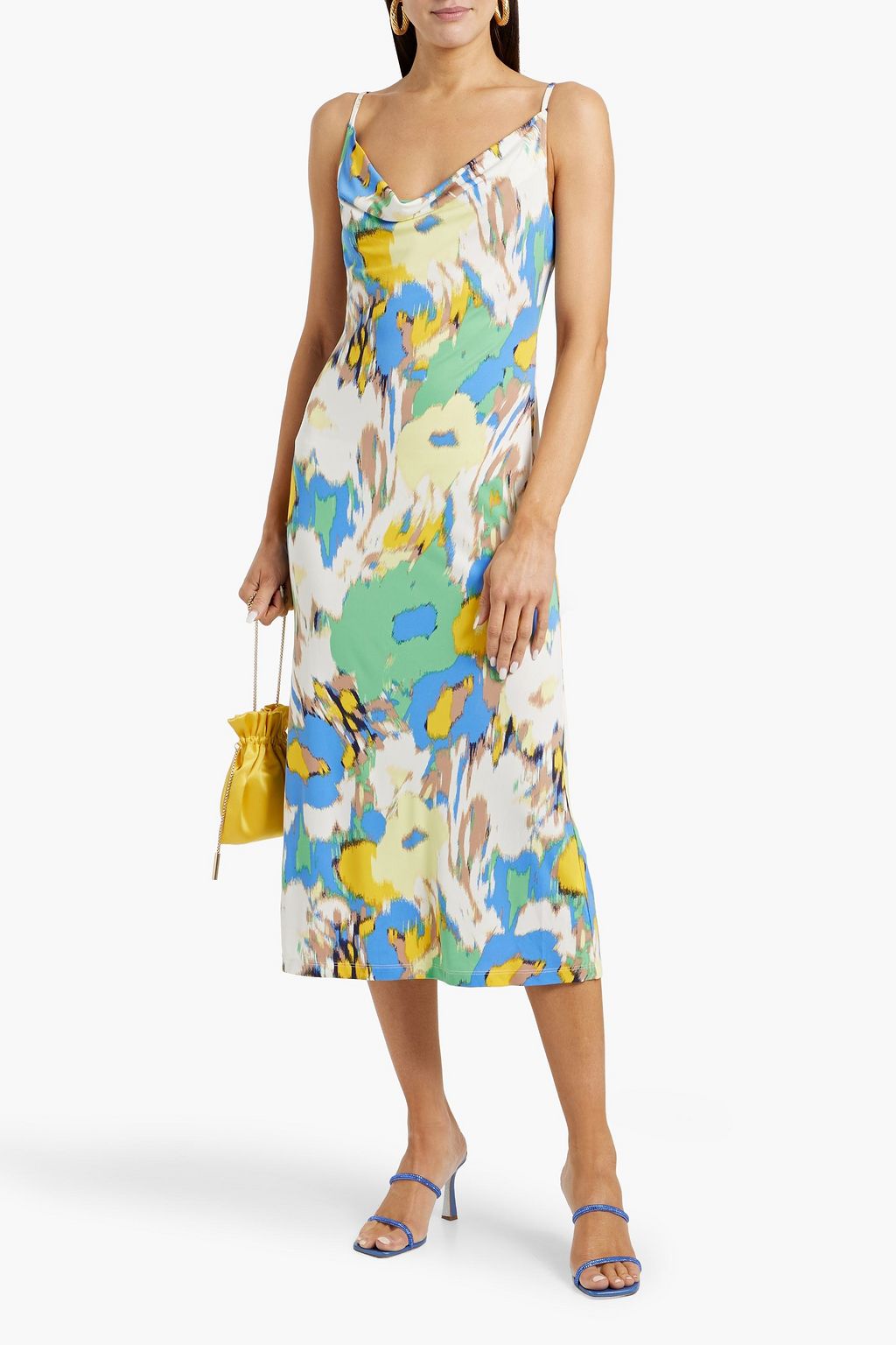 DIANE VON FURSTENBERG Alik draped floral-print jersey midi dress