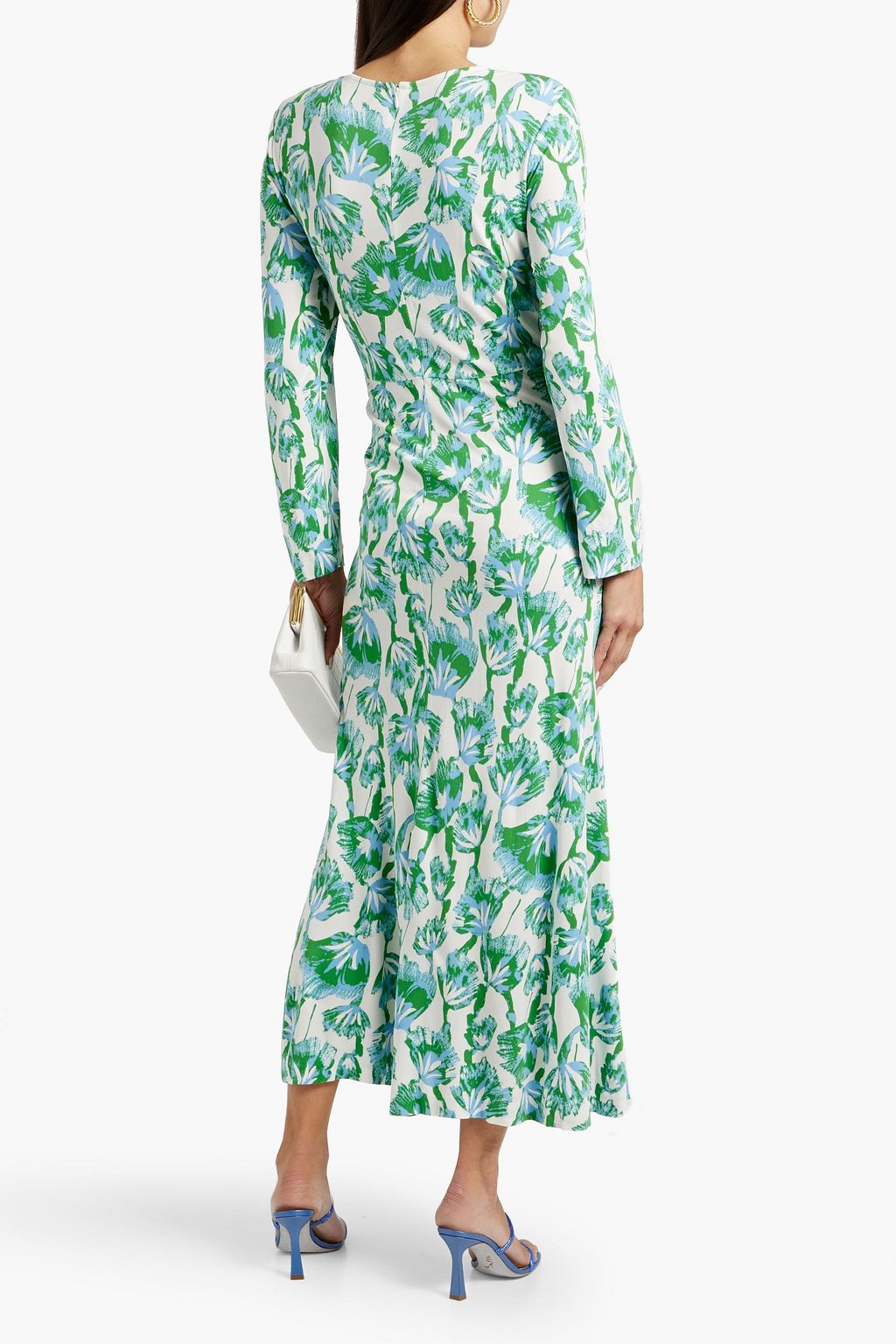 DIANE VON FURSTENBERG Timmy ruched floral-print jersey midi dress