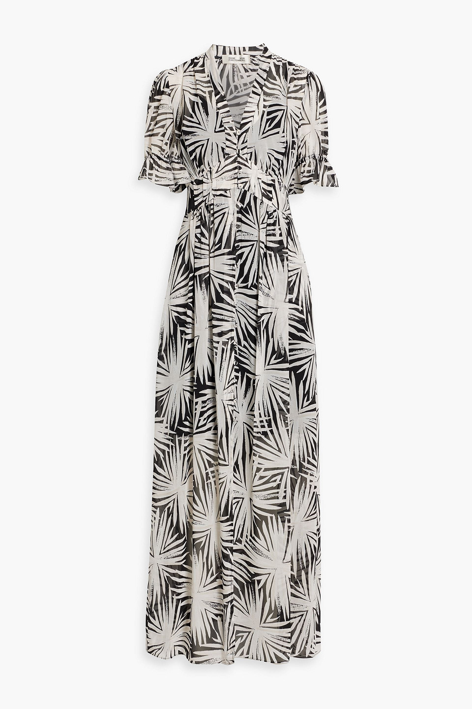 Diane Von Furstenberg Erica Printed Chiffon Maxi Dress