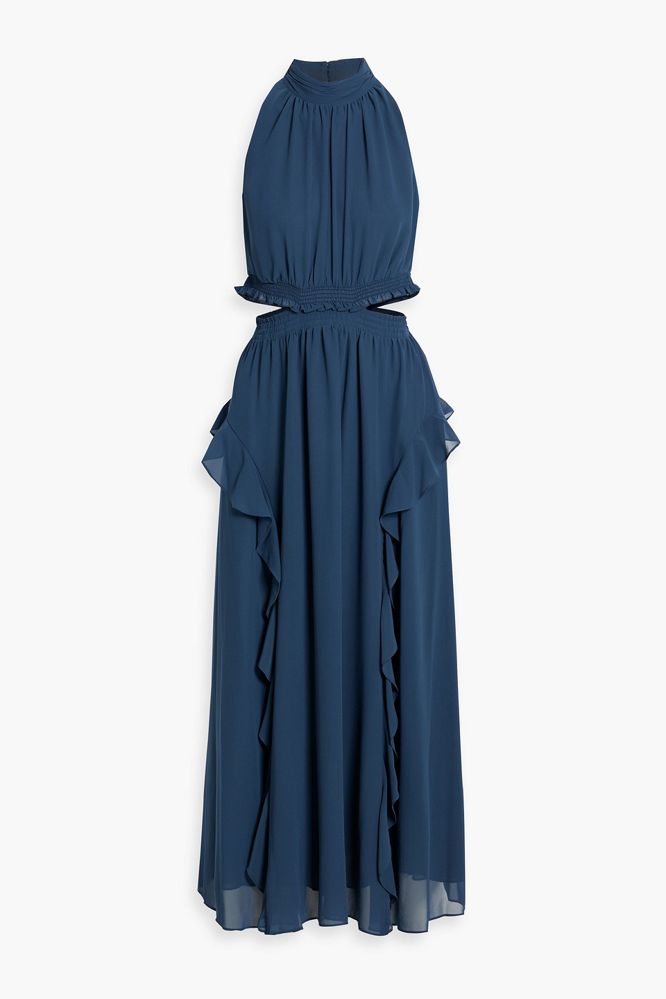 Rob cutout ruffled chiffon maxi dress