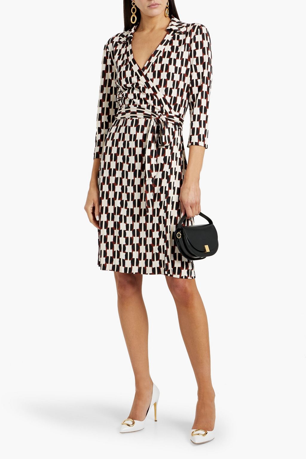 DIANE VON FURSTENBERG Jeanne printed silk-jersey mini wrap dress