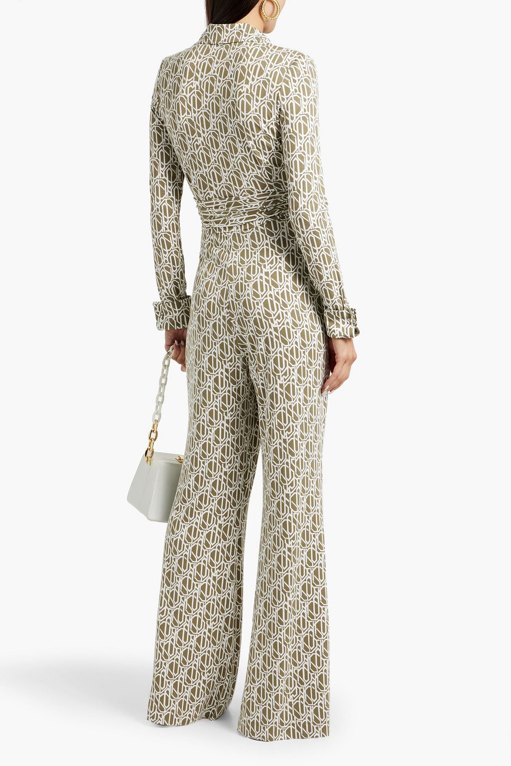 DIANE VON FURSTENBERG Bobbie printed stretch-jersey wrap top