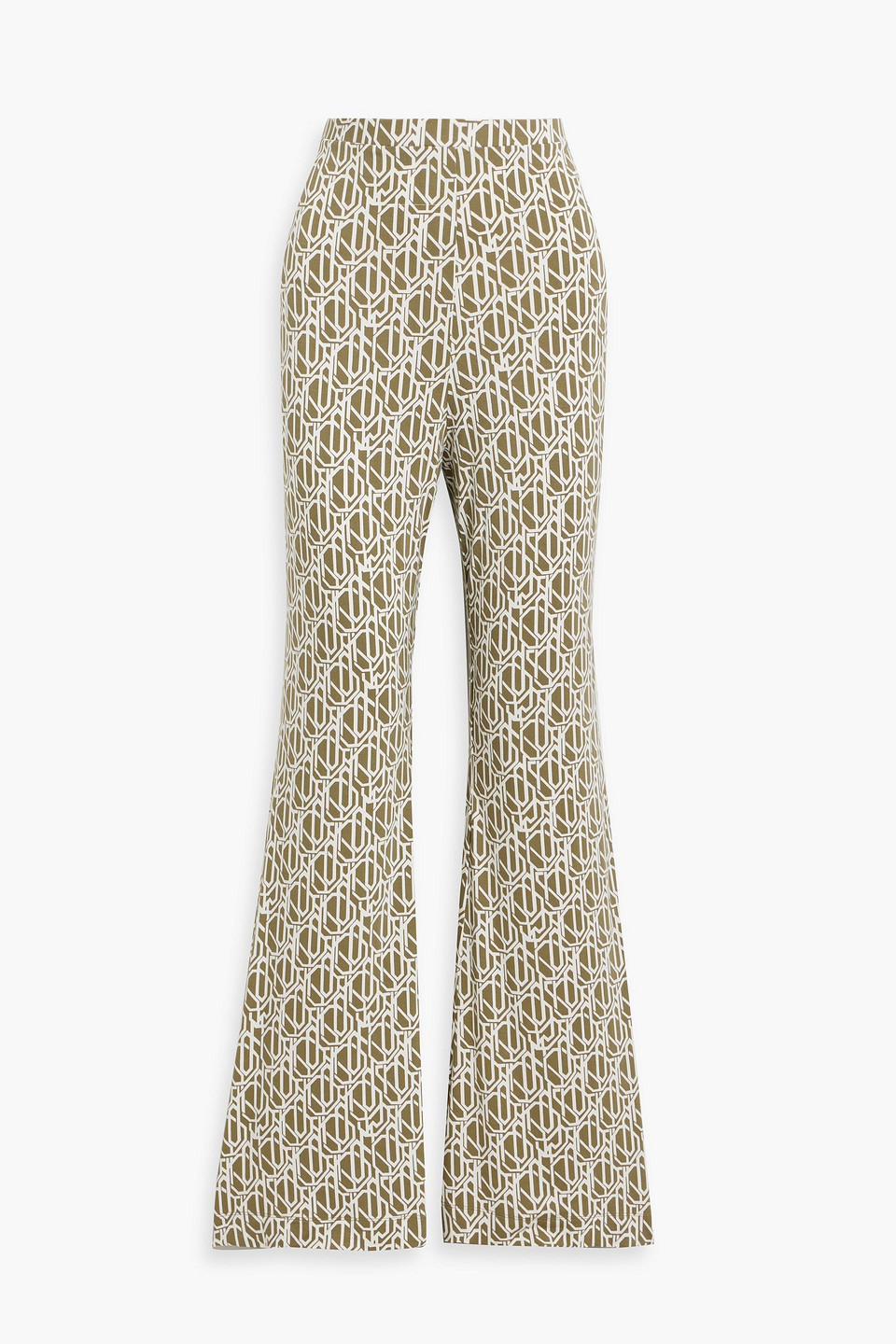 Brooklyn printed stretch-jersey flared pants