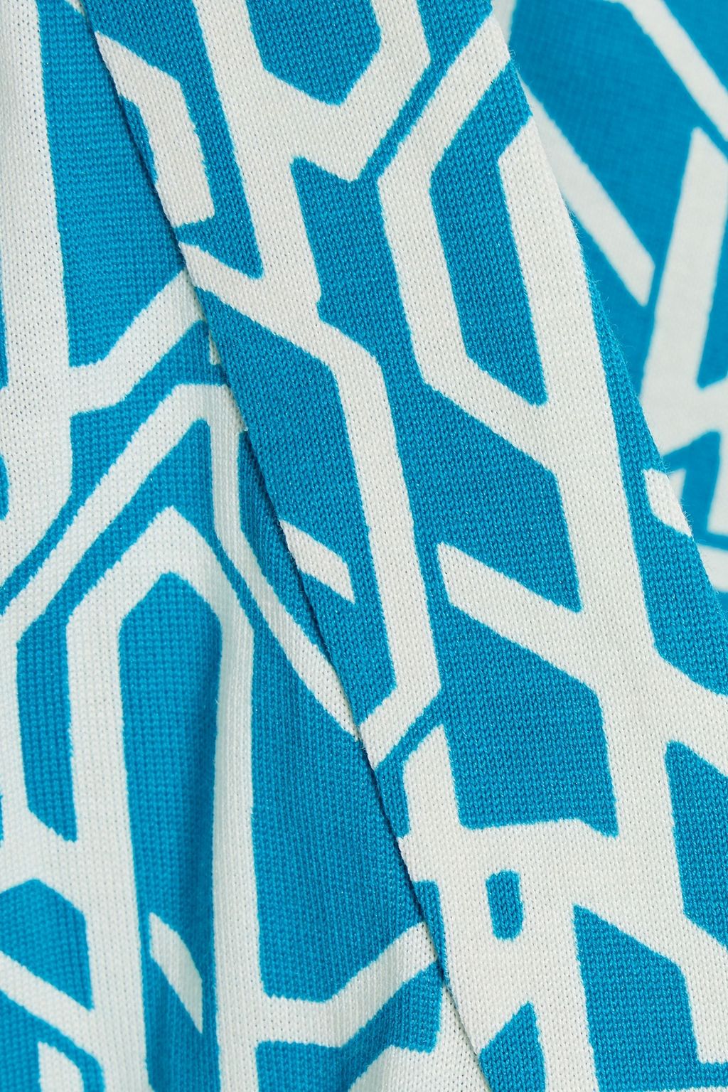 DIANE VON FURSTENBERG Nishi printed cotton and silk-blend jersey halterneck wrap dress