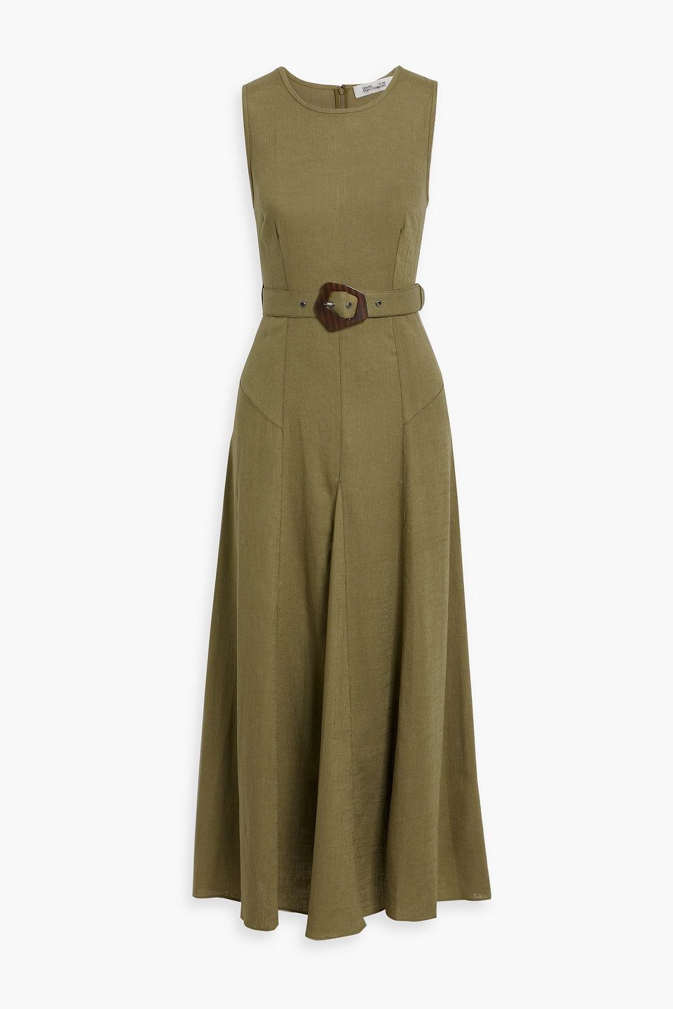 Diane Von Furstenberg Elliot Belted Woven Midi Dress