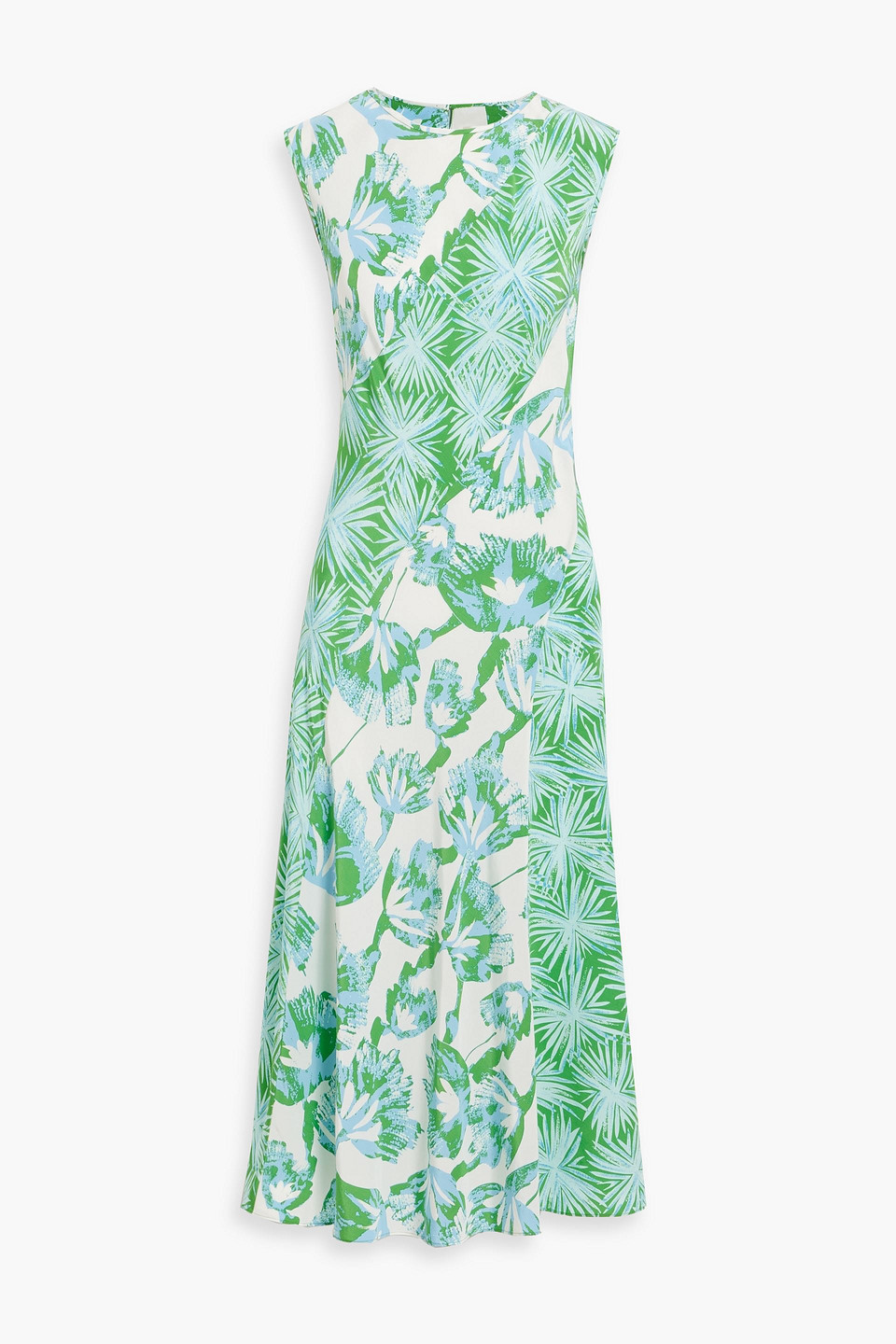 Sunniva printed crepe midi dress