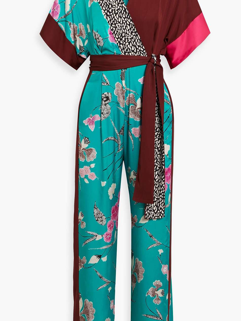rinna printed satin wide-leg jumpsuit