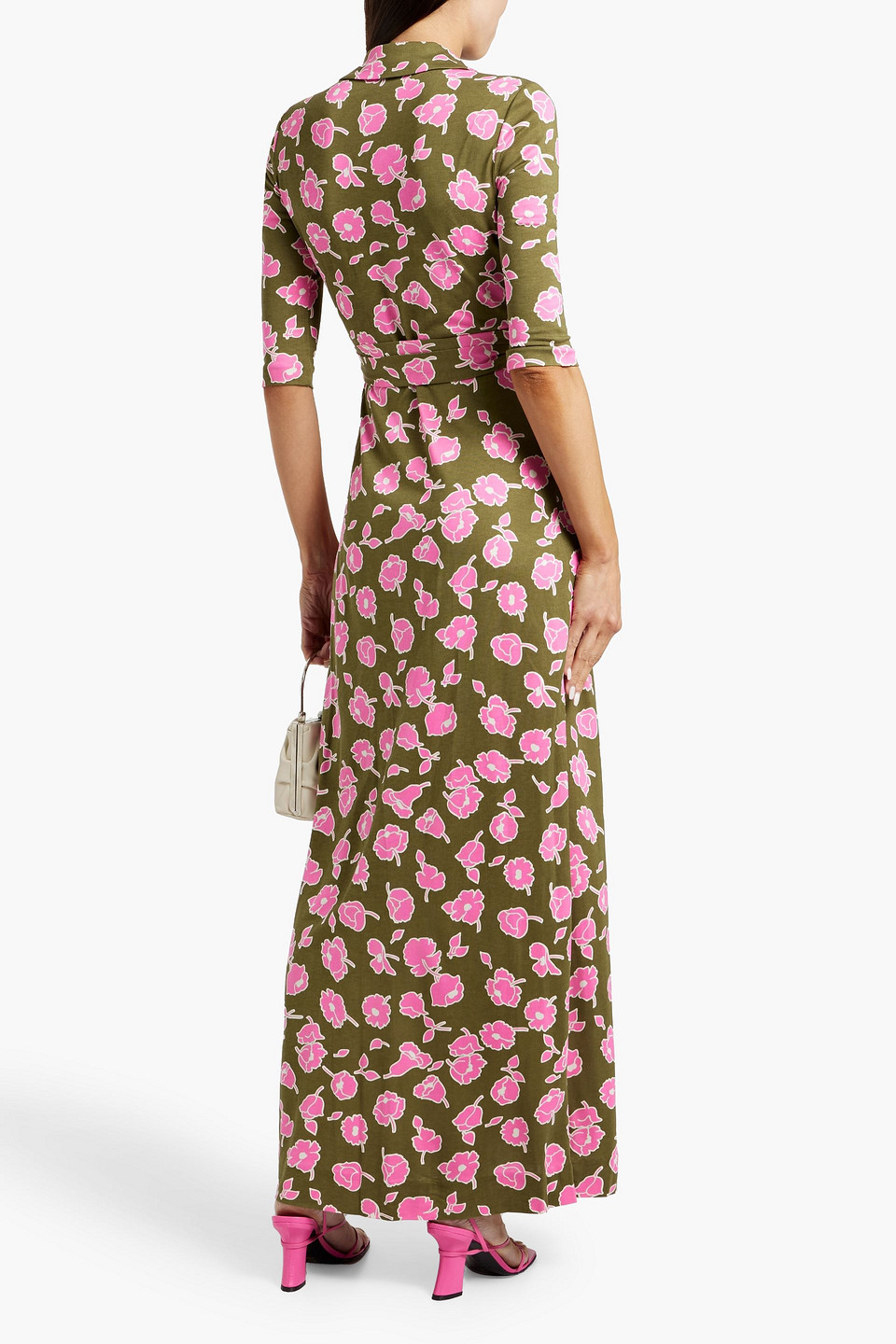 Diane Von Furstenberg Abigail Floral-print Silk Maxi Wrap Dress