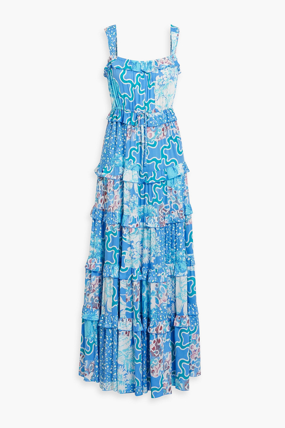 Shawn tiered printed woven maxi dress