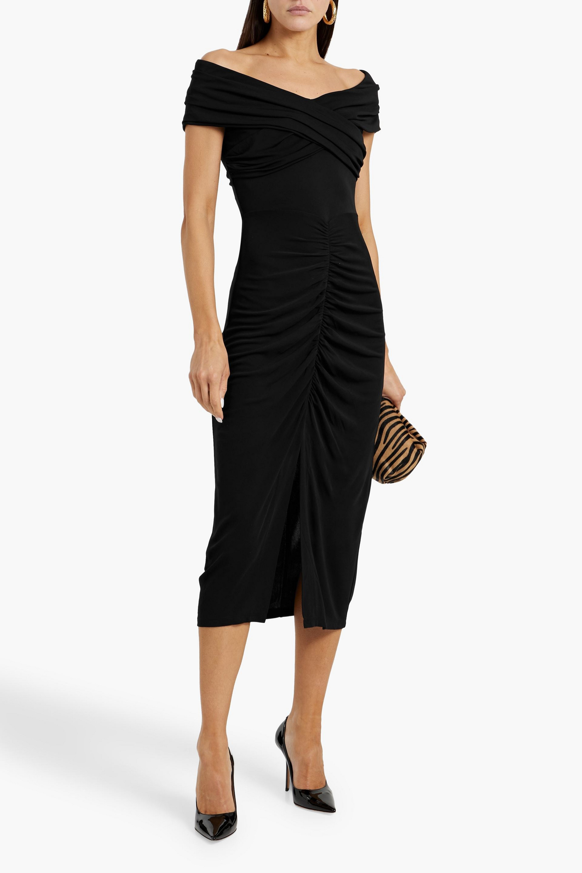 Diane von Furstenberg Stephen off-the-shoulder jersey midi dress