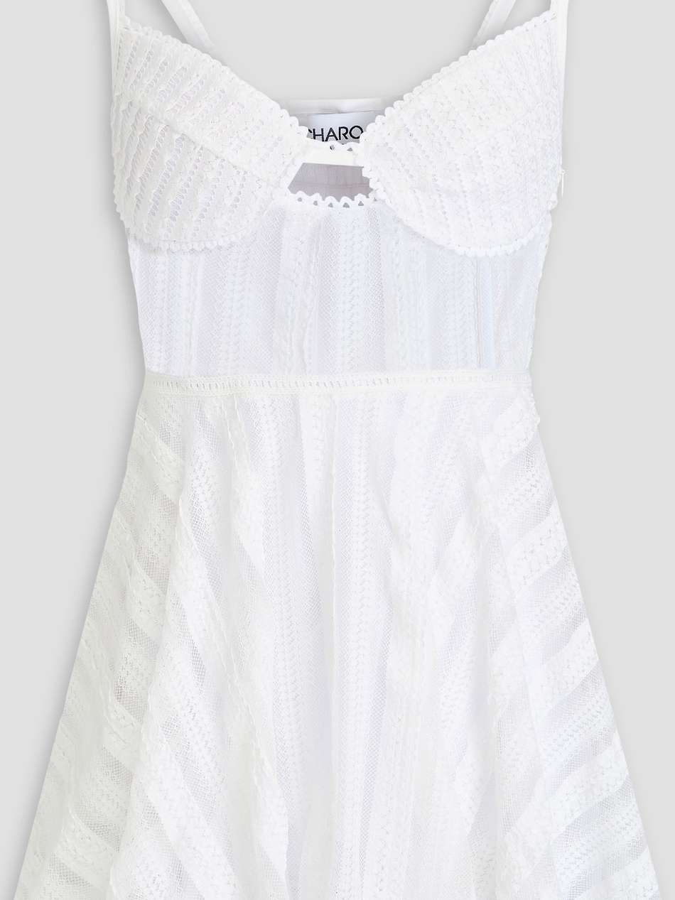 limmey cutout stretch-lace mini dress