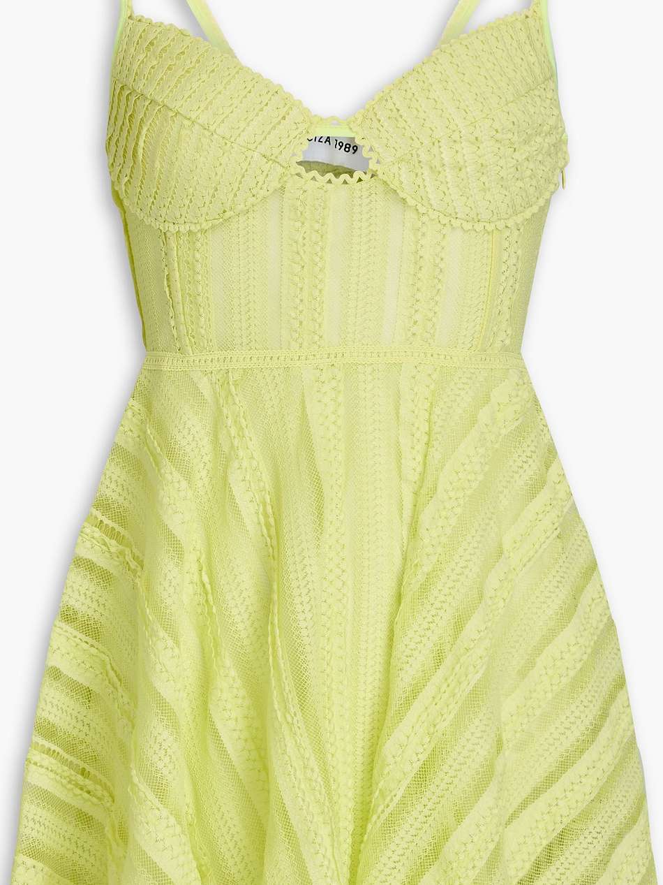 limmey cutout stretch-lace mini dress