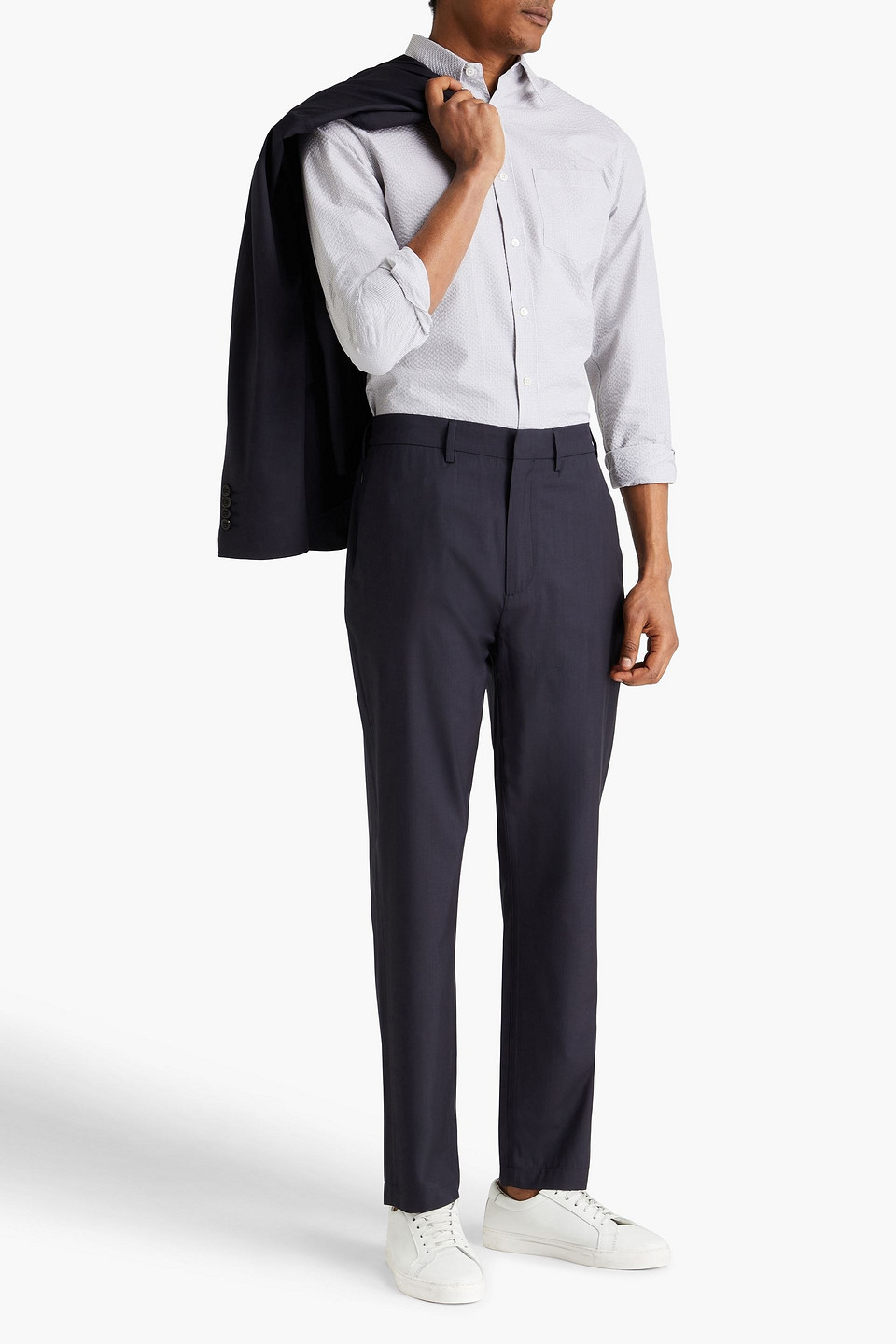 DUNHILL WOOL AND SILK-BLEND PANTS