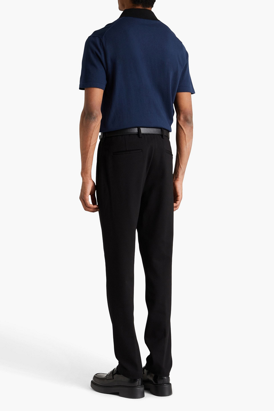 Shop Dunhill Tapered Jersey Pants In Black