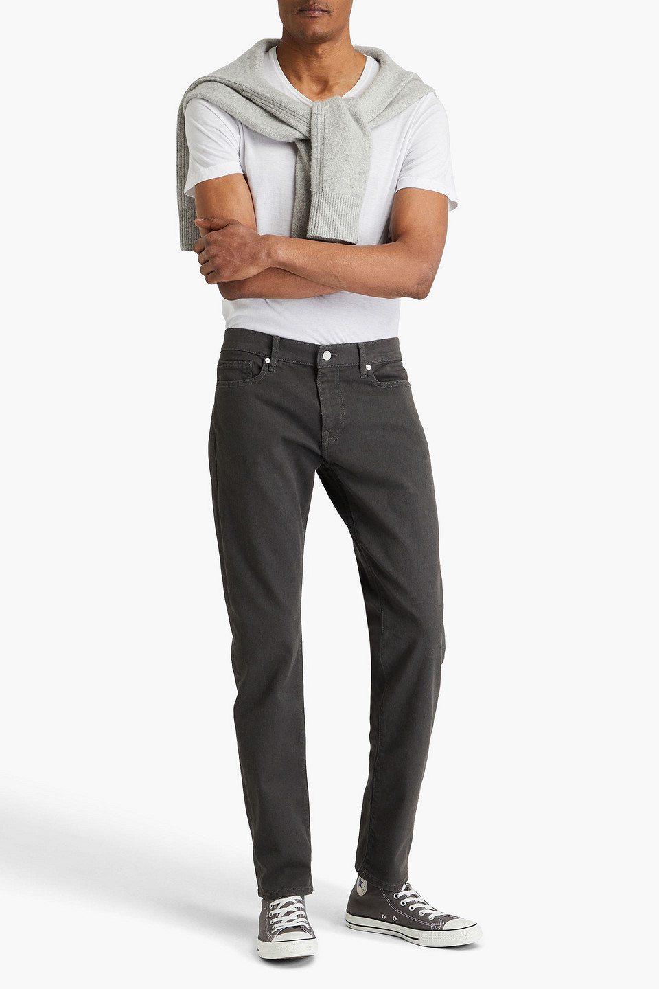 Frame L'homme Slim-fit Denim Jeans In Anthracite