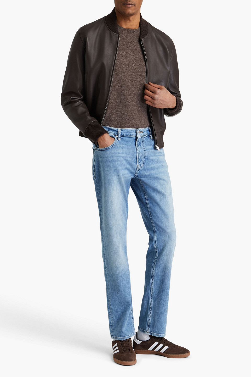 Frame Modern Denim Jeans In Light Denim
