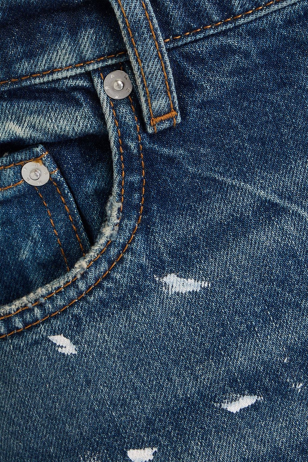 FRAME The Boxy distressed denim jeans