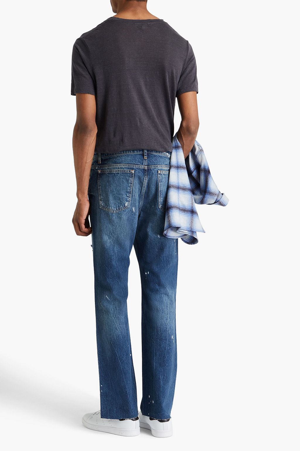 FRAME The Boxy distressed denim jeans