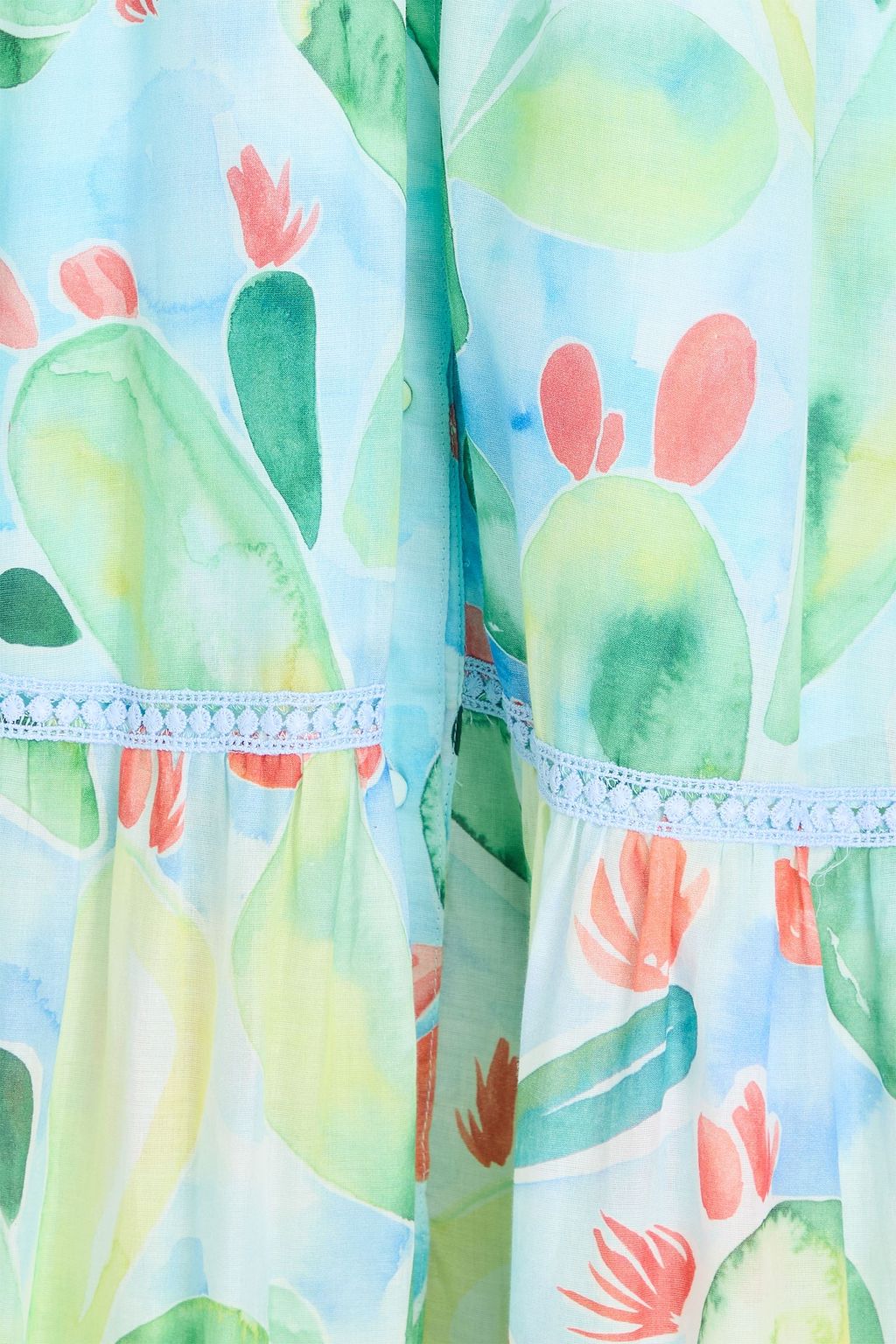 CHARO RUIZ IBIZA Delphinus tiered printed cotton-blend voile maxi dress