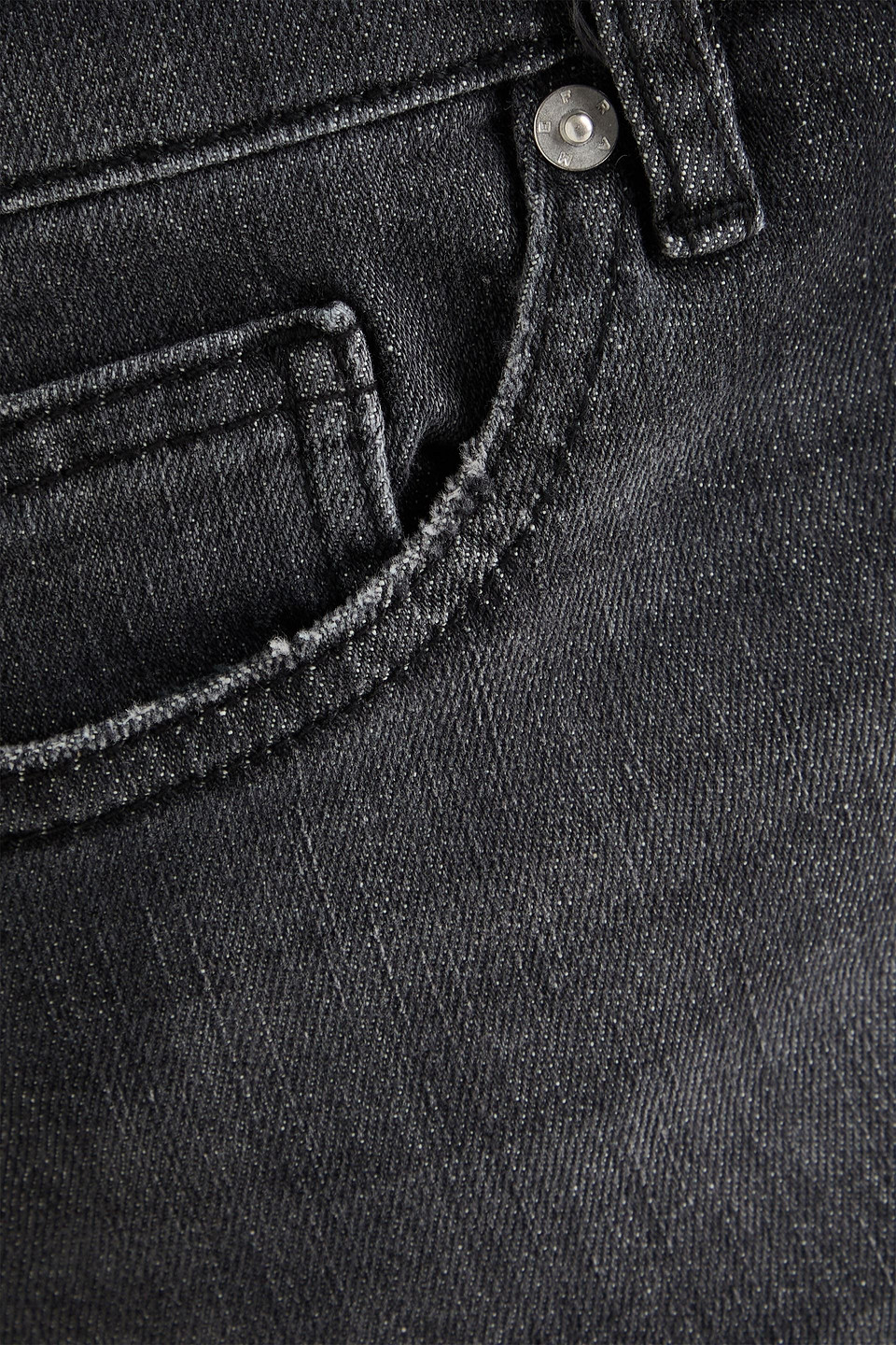 Frame L'homme Slim-fit Faded Denim Jeans In Charcoal