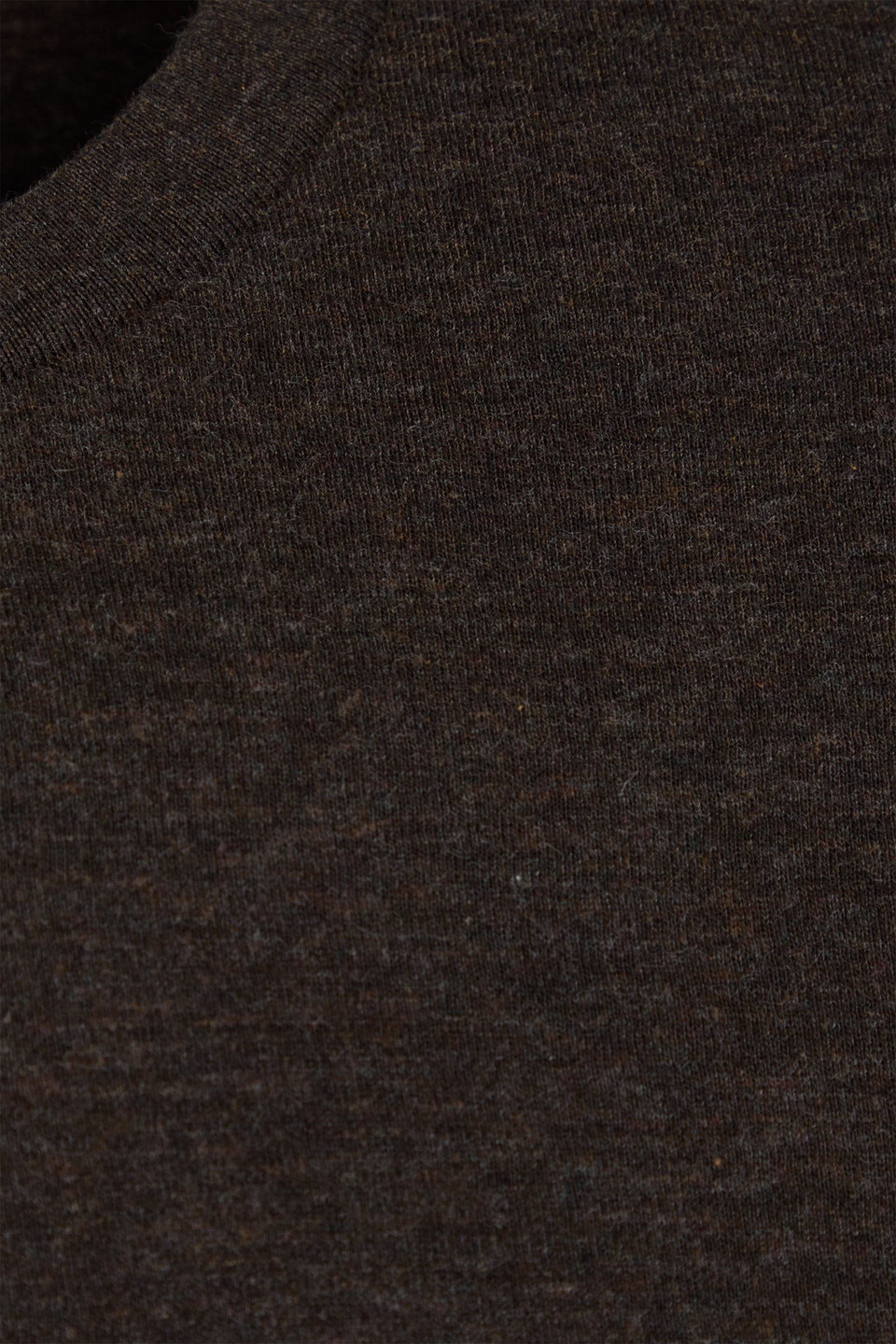 Frame Heather Duofold Long Sleeve Tee In Chocolate
