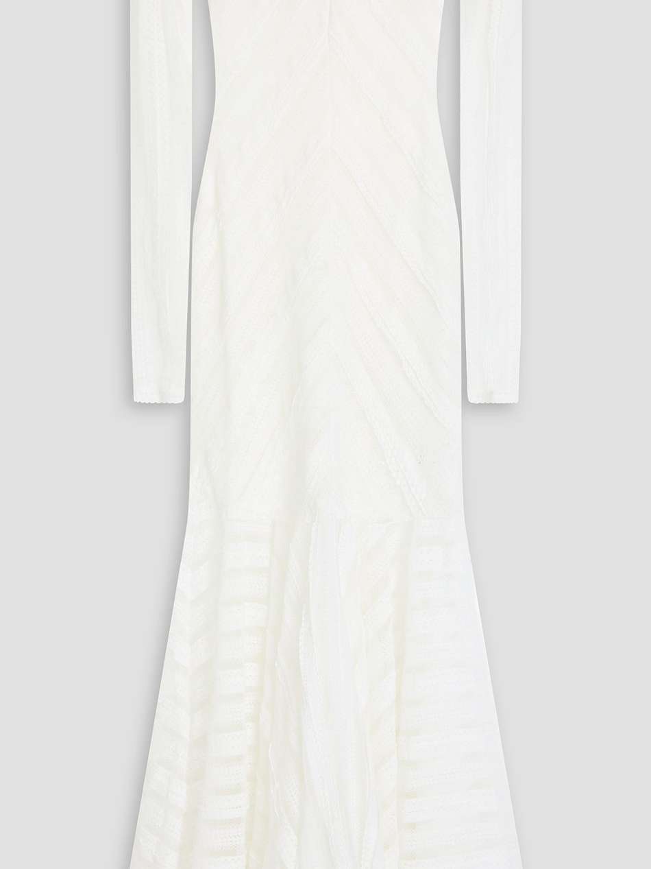souley off-the-shoulder stretch-lace maxi dress