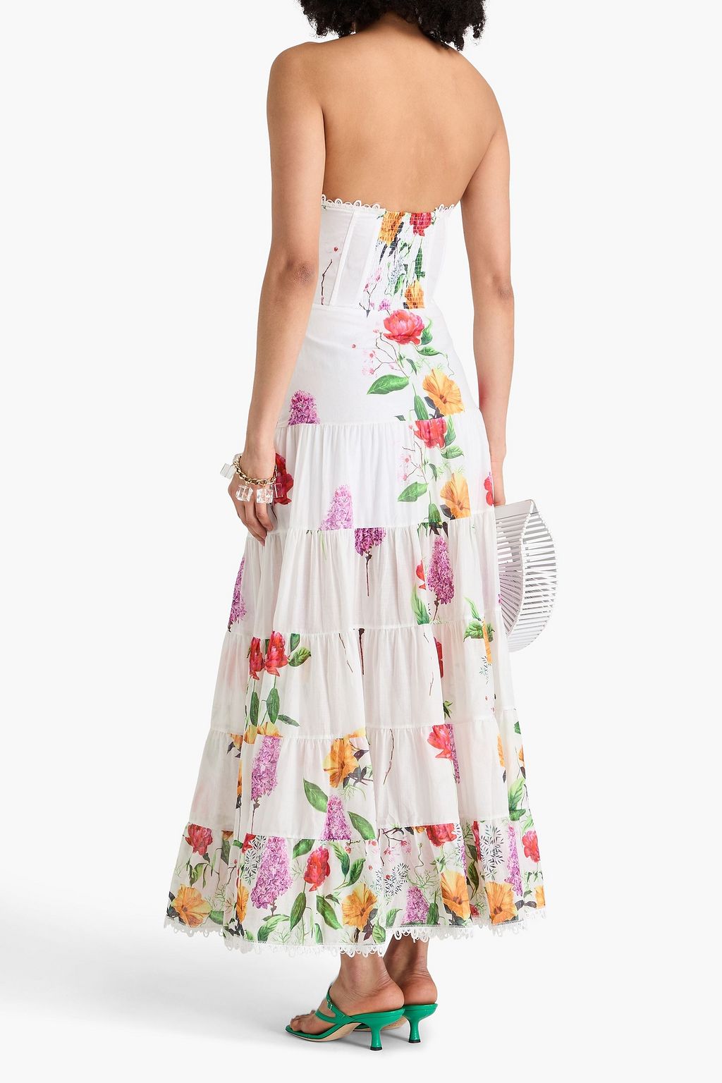 CHARO RUIZ IBIZA Danny tiered floral-print cotton-blend voile maxi dress