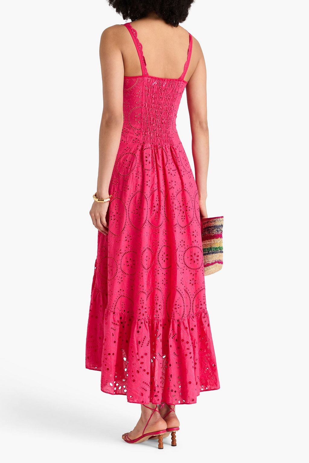 CHARO RUIZ IBIZA Irene tiered broderie anglaise cotton-blend maxi dress