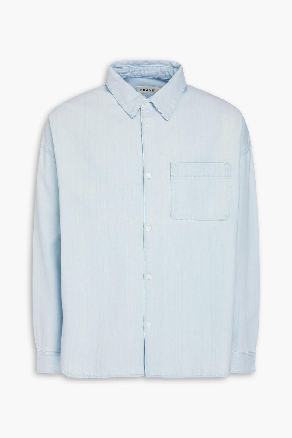 Frame Denim Shirt In Sky Blue