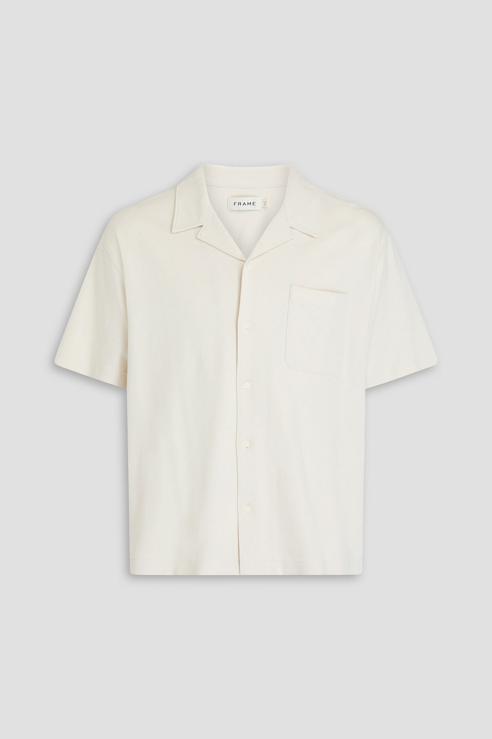 Frame Cotton-jersey Shirt In Off-white