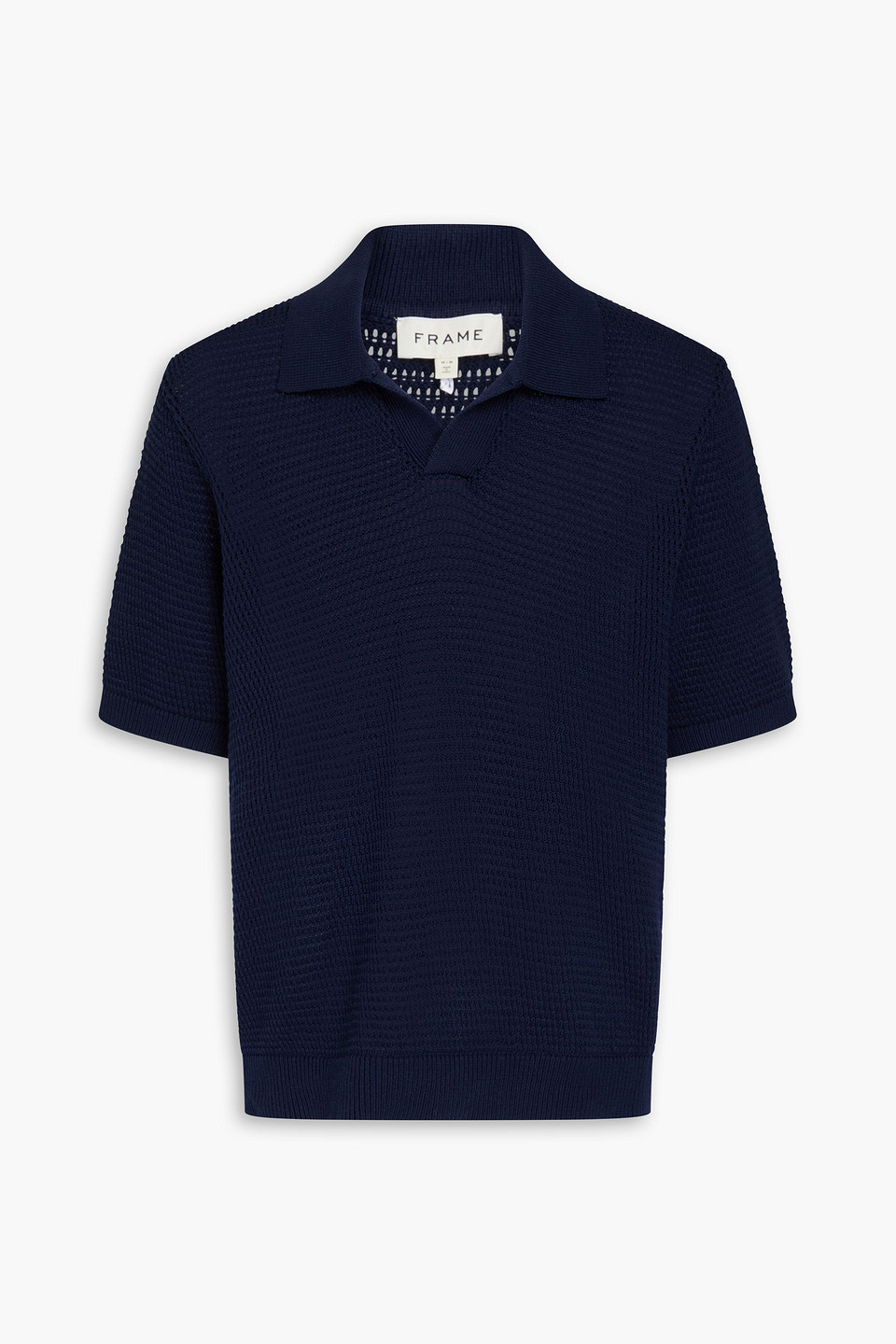 Cotton and silk-blend polo shirt