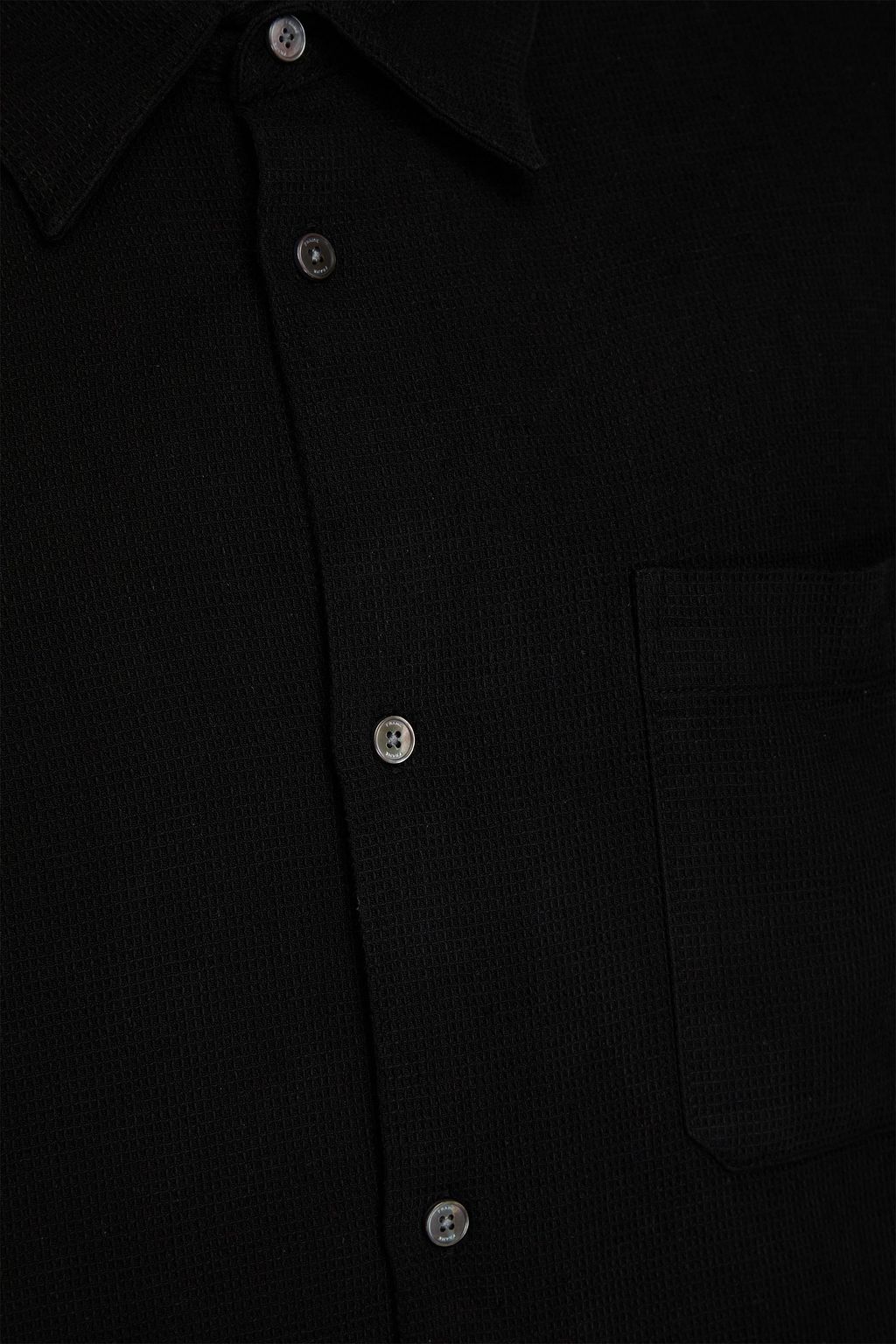 FRAME Waffle-knit Lyocell and cotton-blend shirt