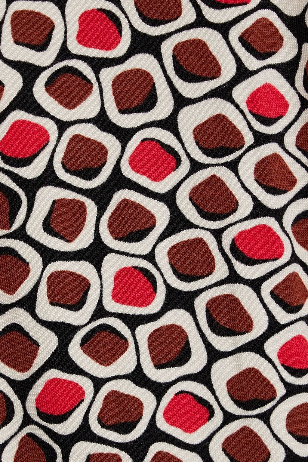 DIANE VON FURSTENBERG 프린트 스트레치 저지 와이드 레그 점프수트