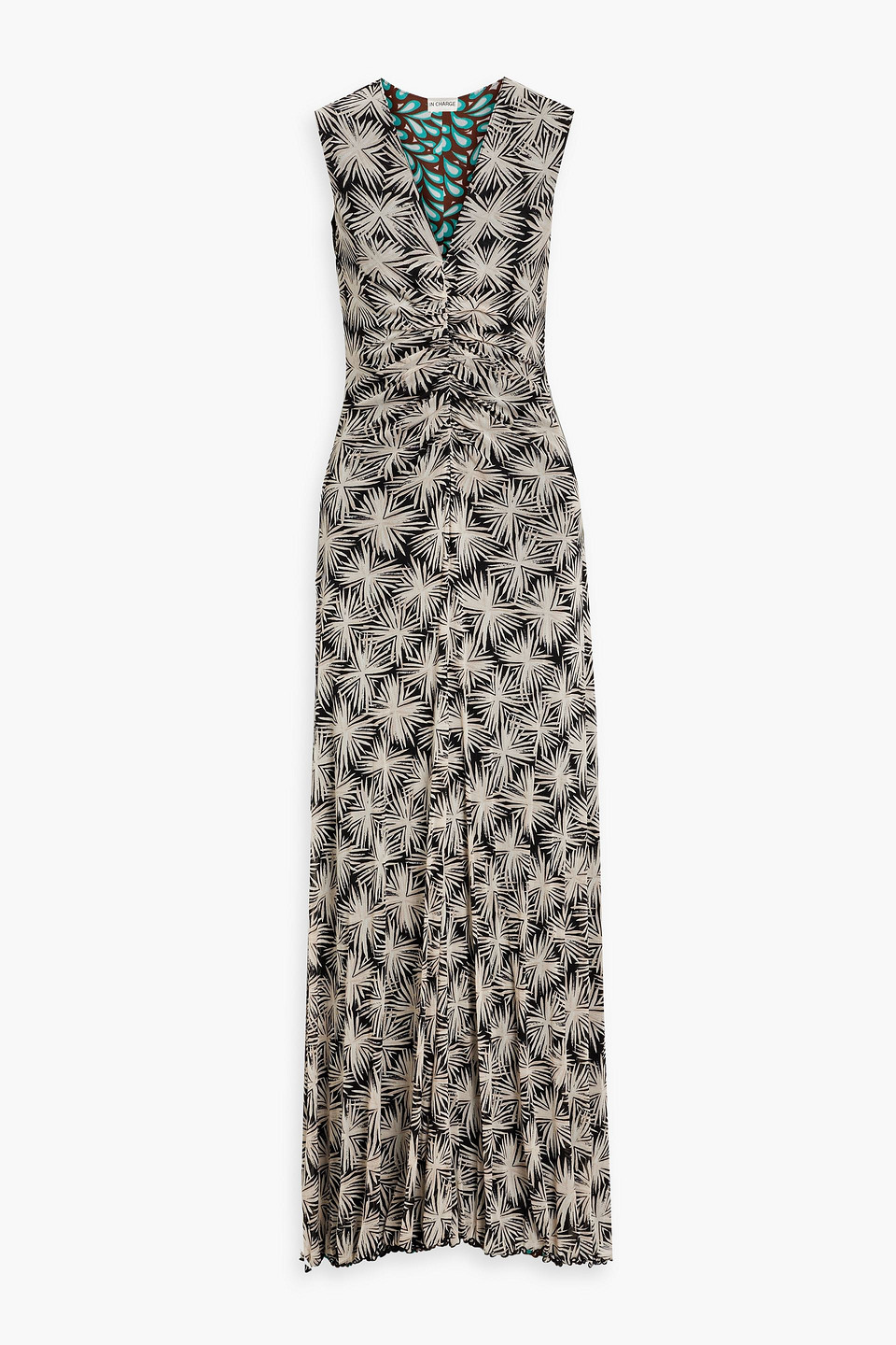 Diane Von Furstenberg Solveigh Reversible Printed Stretch-mesh Maxi Dress