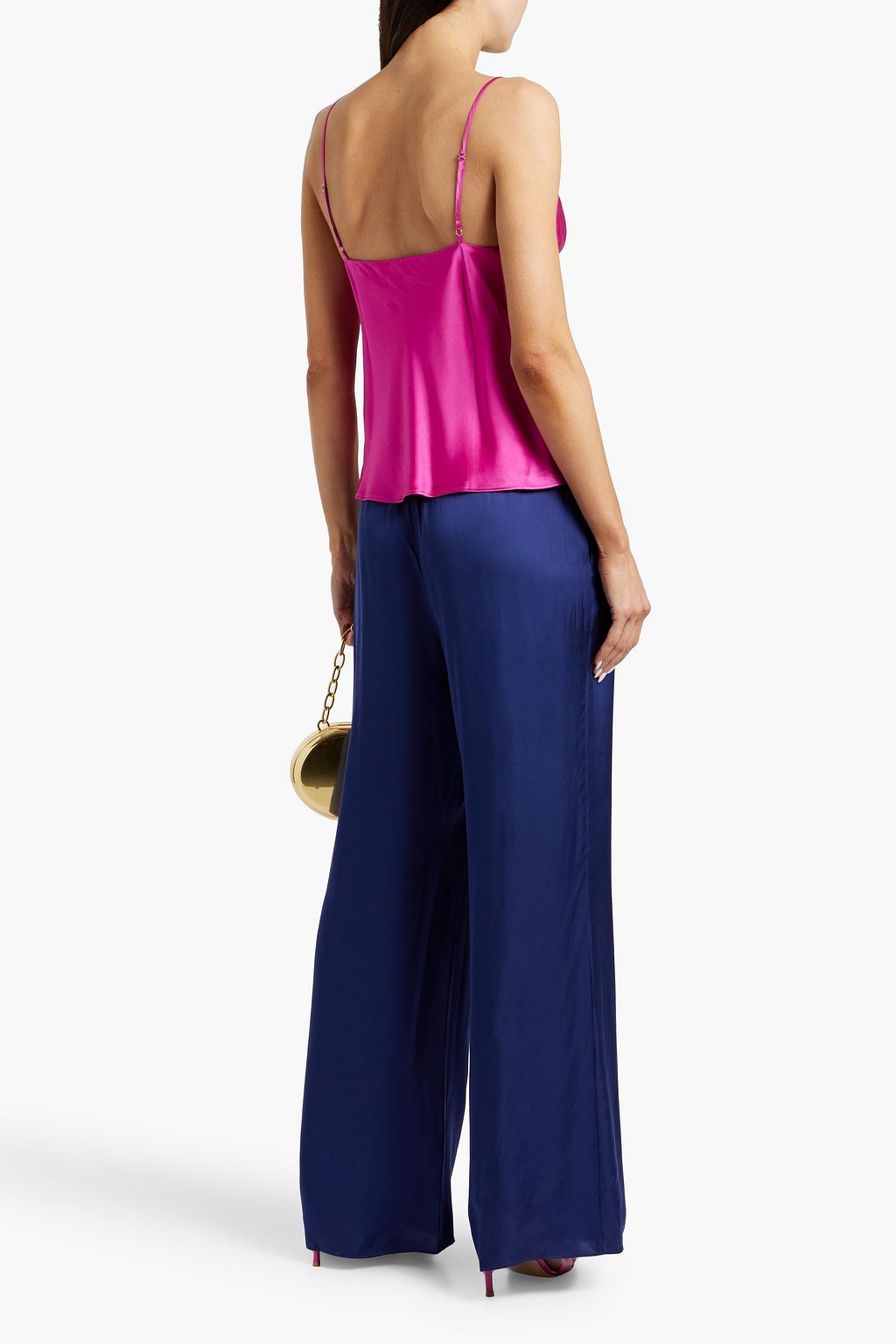 DIANE VON FURSTENBERG Gianna charmeuse wide-leg pants