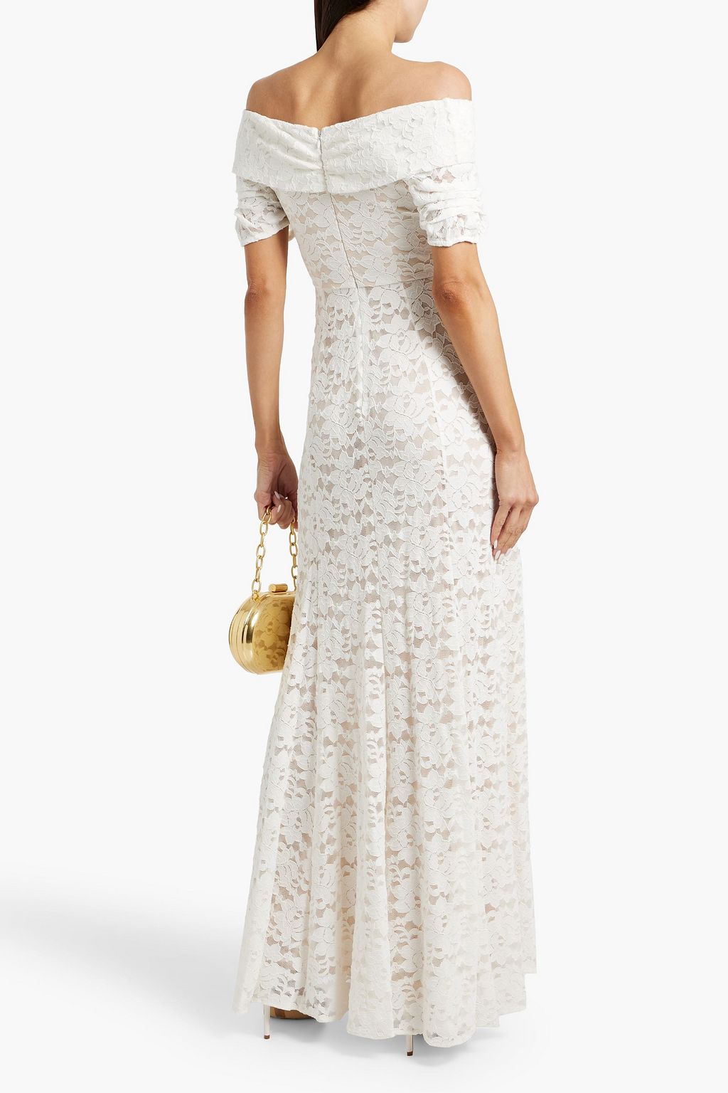 DIANE VON FURSTENBERG Sincere off-the-shoulder corded lace maxi dress