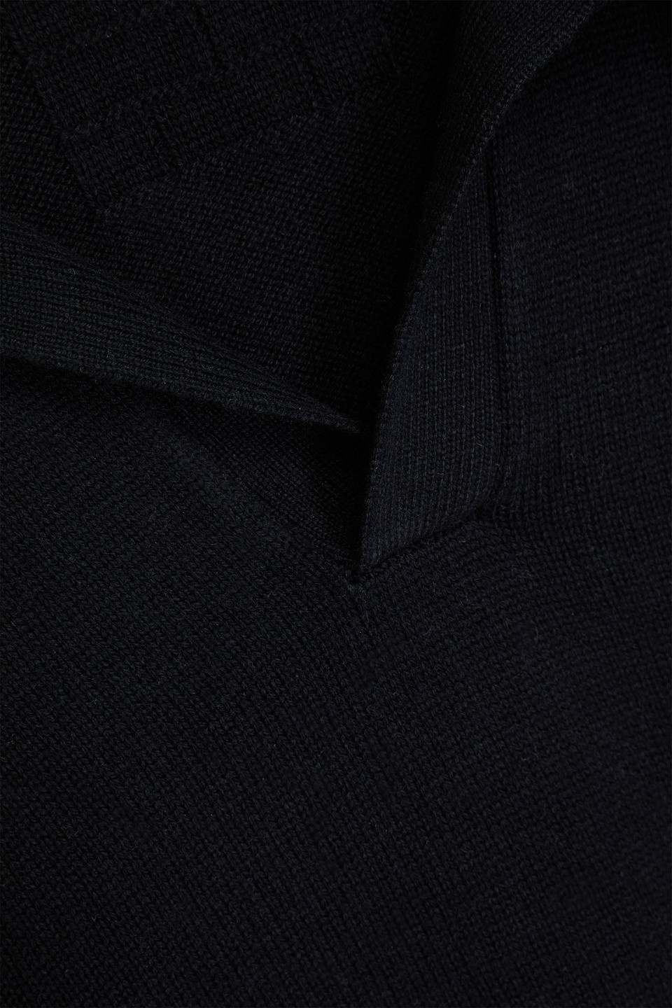 Frame Mens Black Polo-collar Regular-fit Wool And Silk-blend Jumper In Black