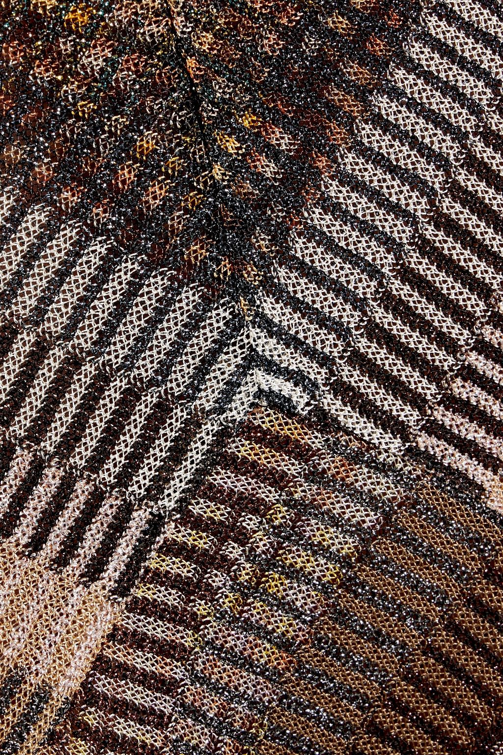 MISSONI Metallic crochet-knit midi skirt