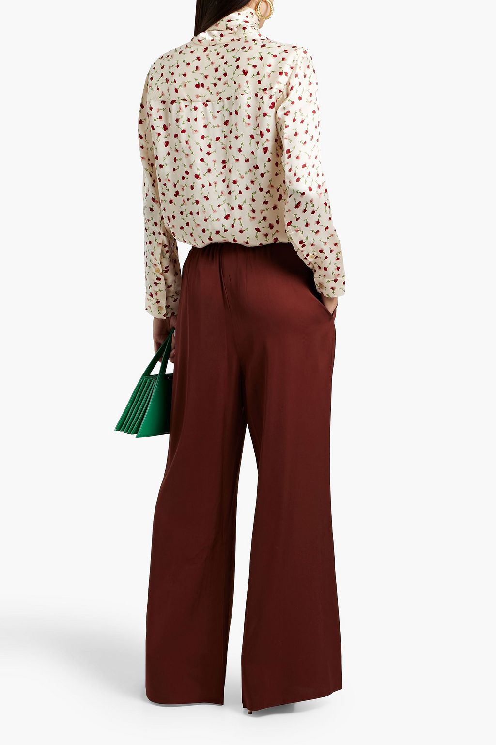 DIANE VON FURSTENBERG Gianna charmeuse wide-leg pants