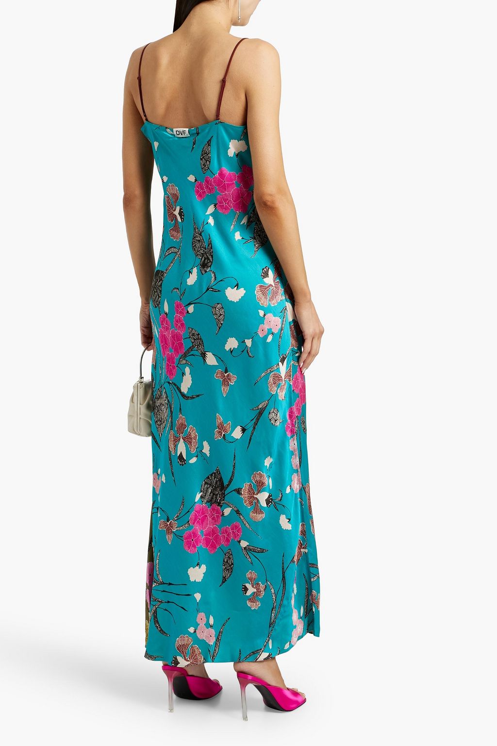 DIANE VON FURSTENBERG Balbino reversible floral-print crepe de chine maxi slip dress