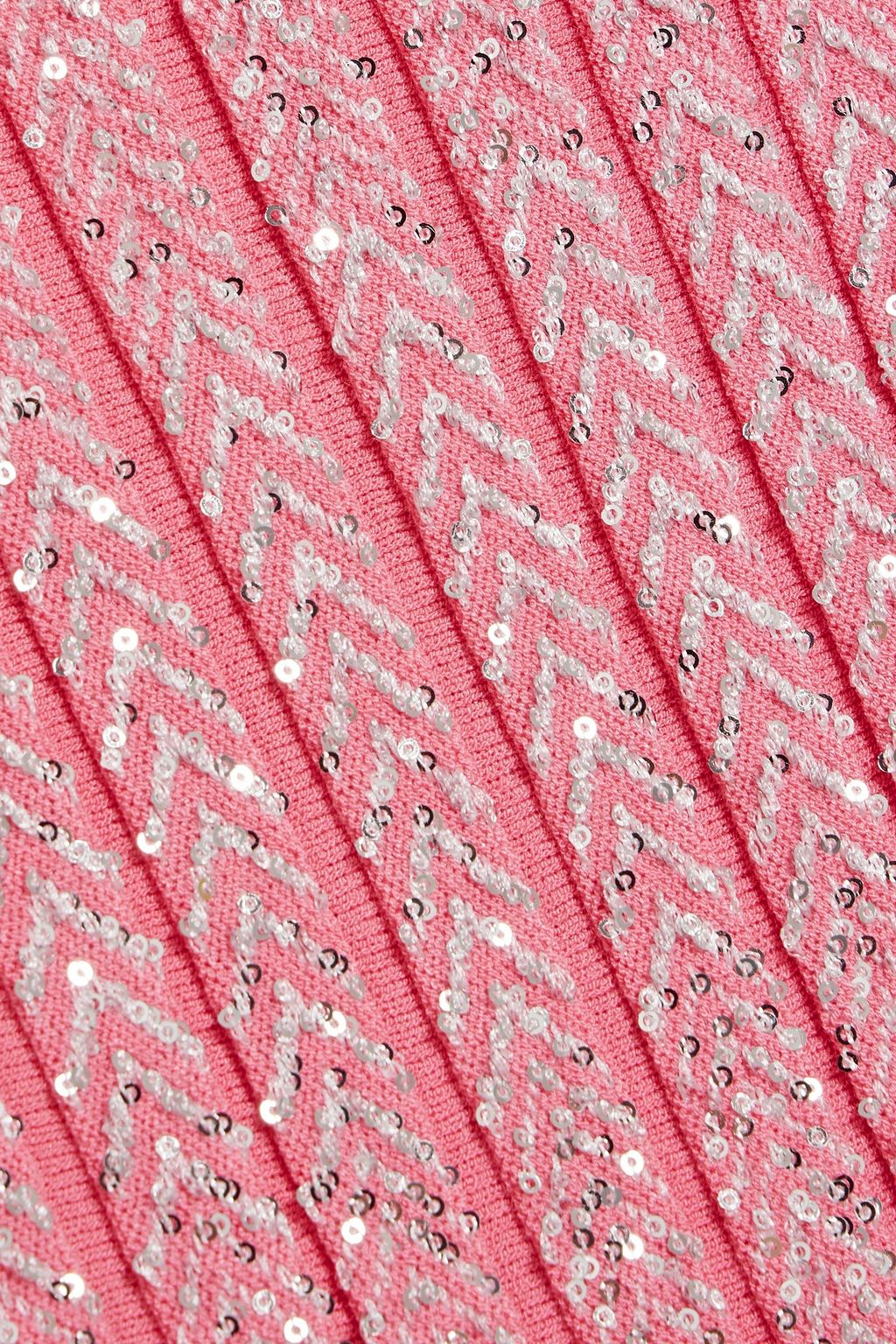 MISSONI Sequin-embellished ribbed-knit midi dress