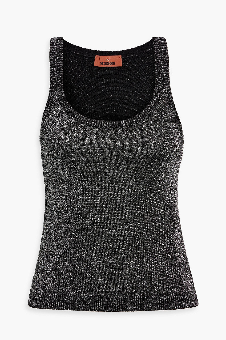 Missoni Metallic Crochet-knit Tank In Silver