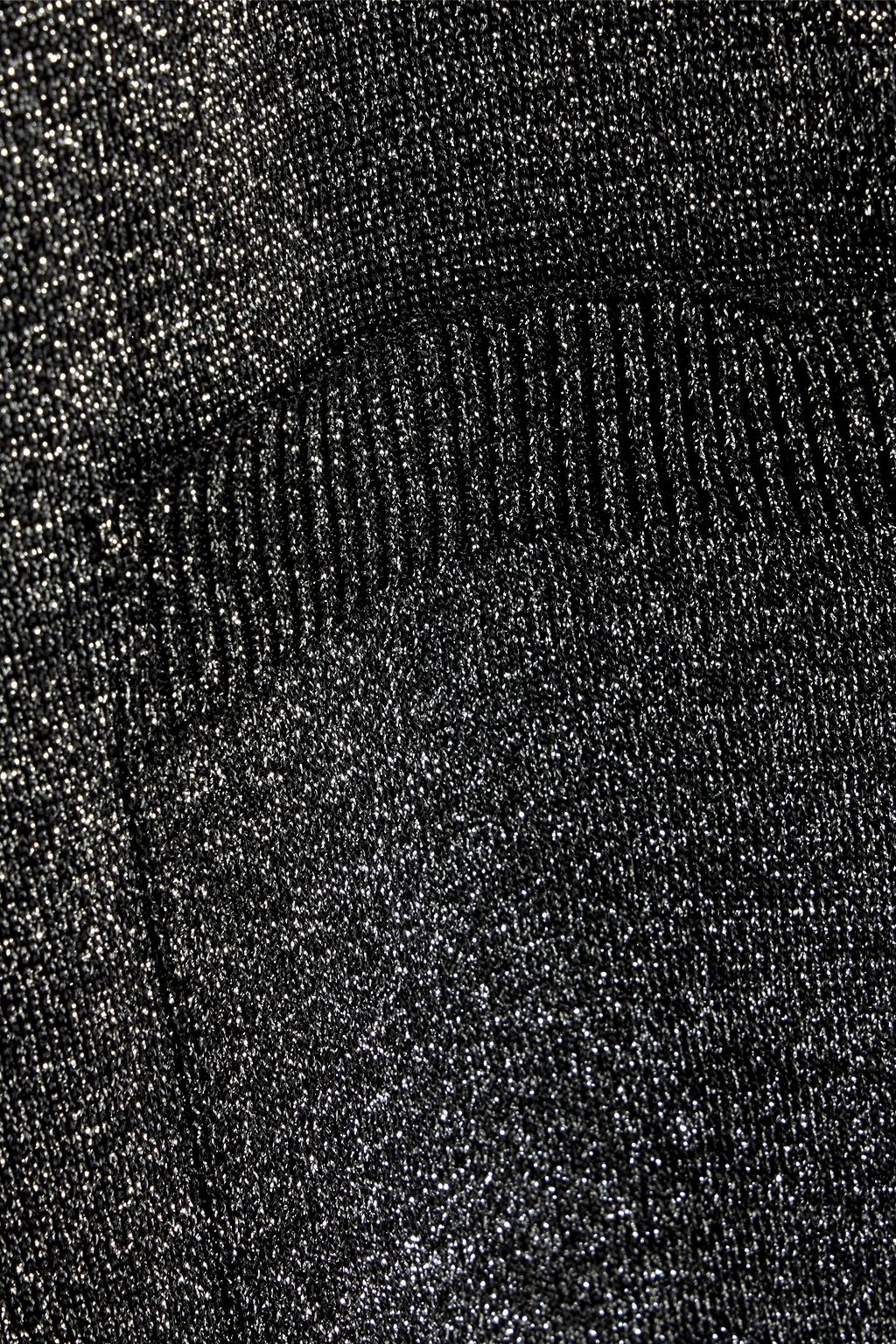 MISSONI Belted metallic crochet-knit cardigan