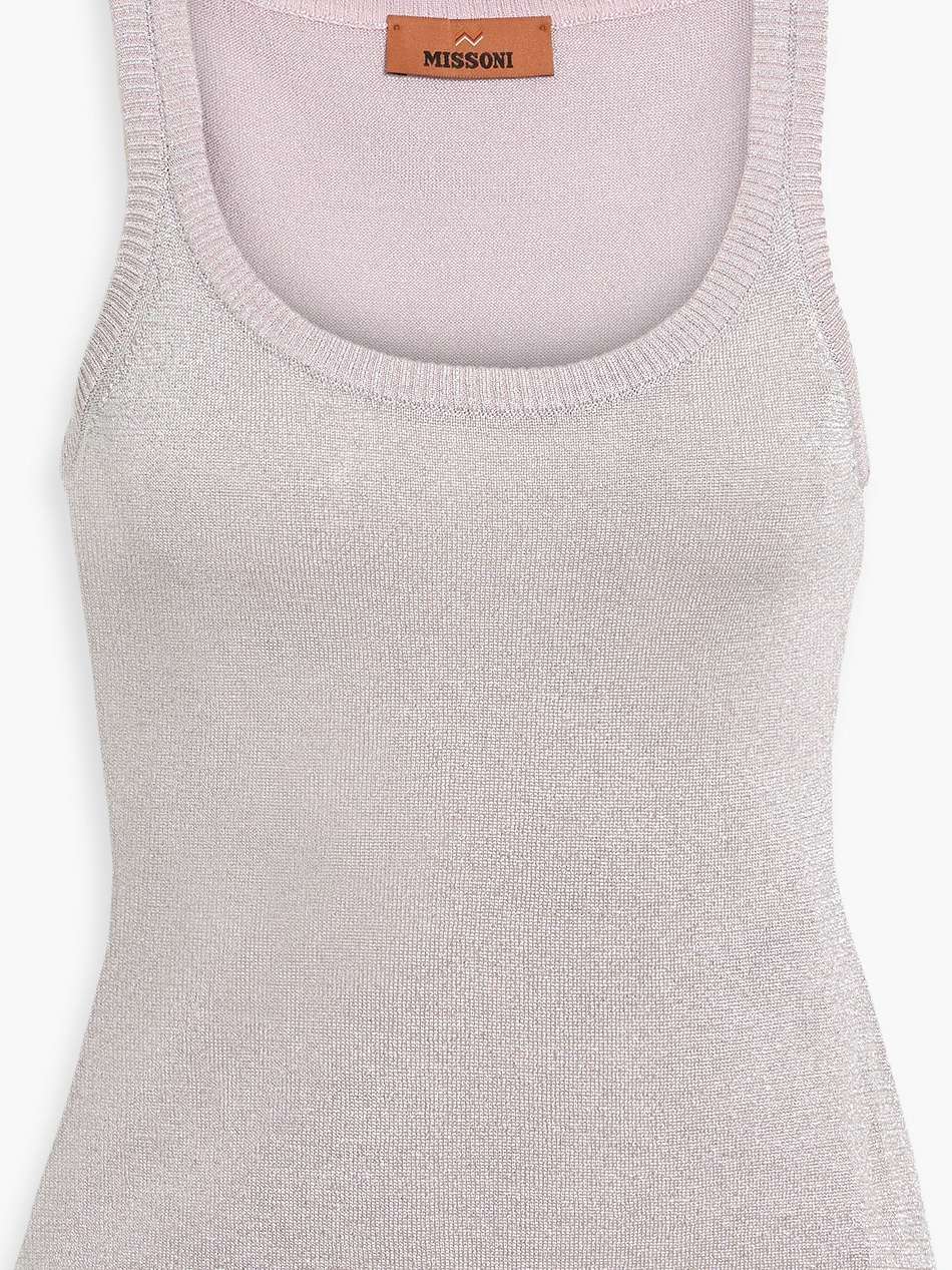 metallic knitted tank