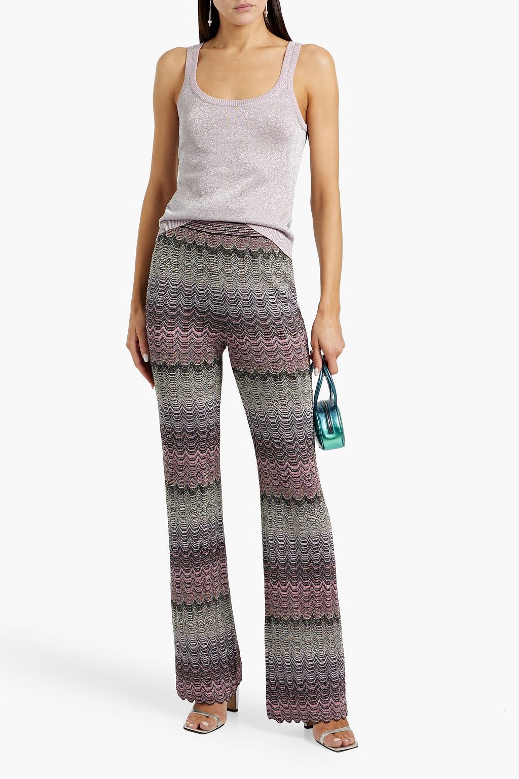 MISSONI Metallic knitted tank