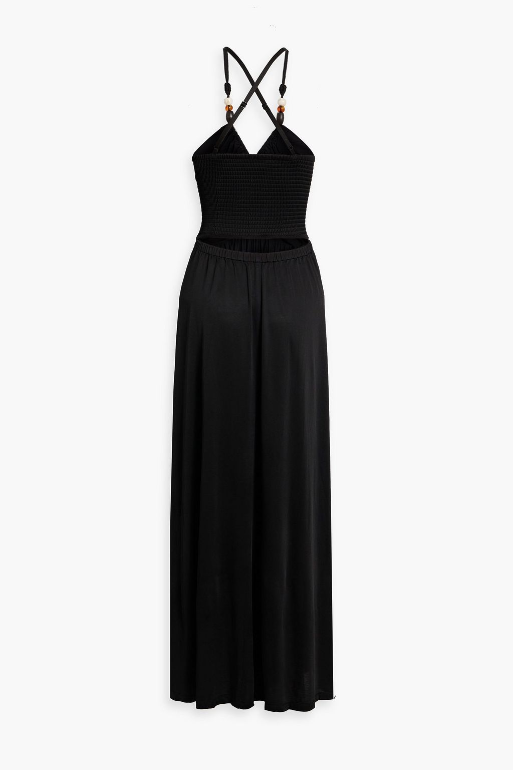 DIANE VON FURSTENBERG Caty embellished cutout plissé-tulle and satin-jersey maxi dress