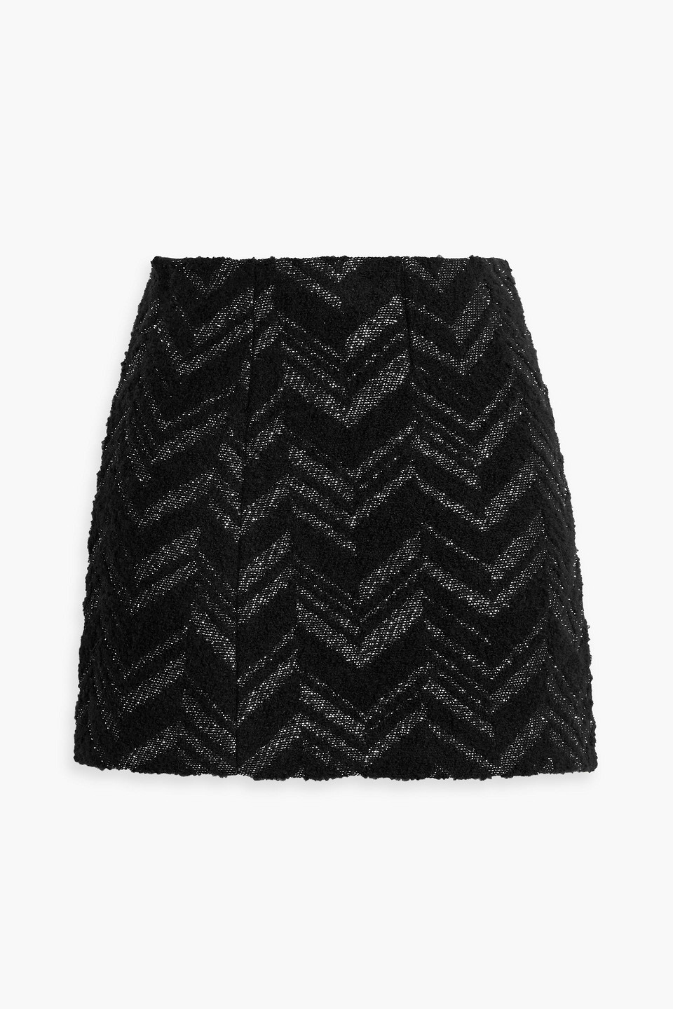 missoni - metallic bouclé-tweed mini skirt - black - it 40