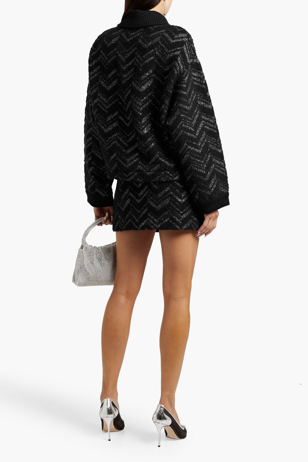MISSONI Knit-trimmed metallic bouclé-tweed jacket