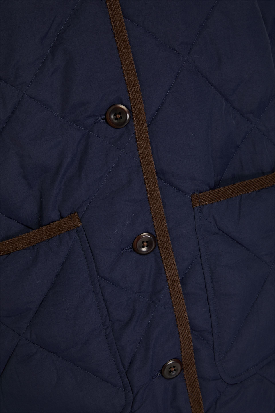 ALEX MILL QUINN CORDUROY-TRIMMED QUILTED SHELL JACKET